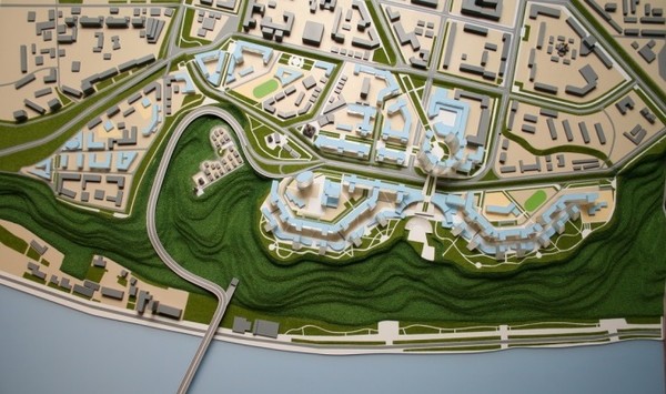 Макет проектируемого микрорайона «Большие овраги»